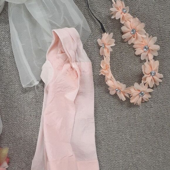 Munchkin costume Pretty in pink Curtain Call /leotard, size 6C/headpiece - Picture 3 of 8